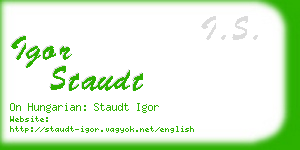 igor staudt business card